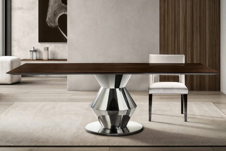 Grand Palais Metal Base Dining Table