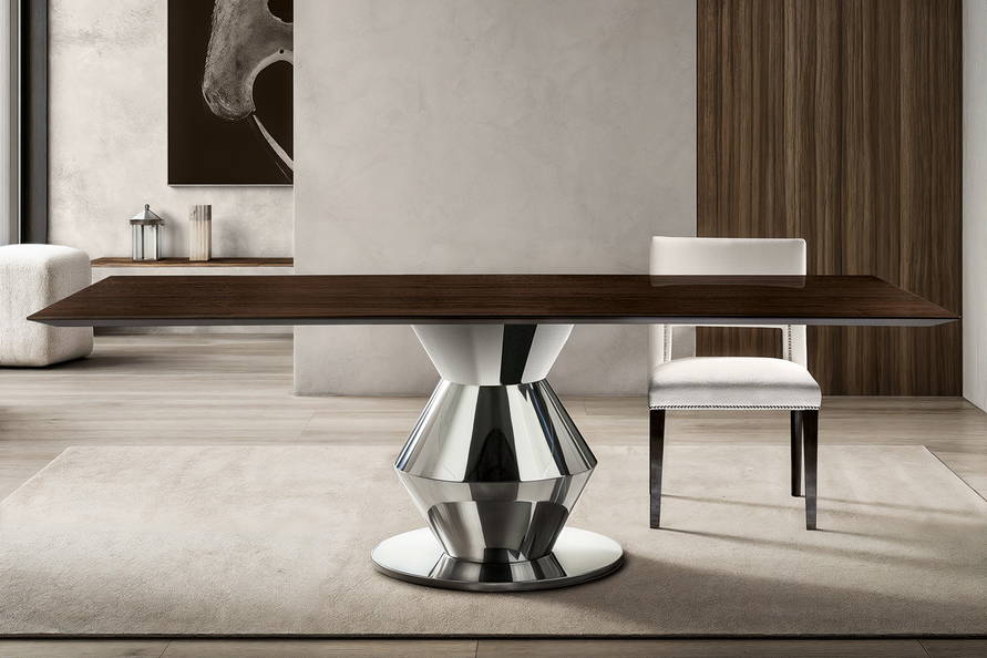 Grand Palais Metal Base Dining Table