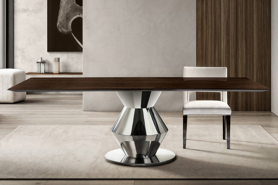 Grand Palais Metal Base Dining Table