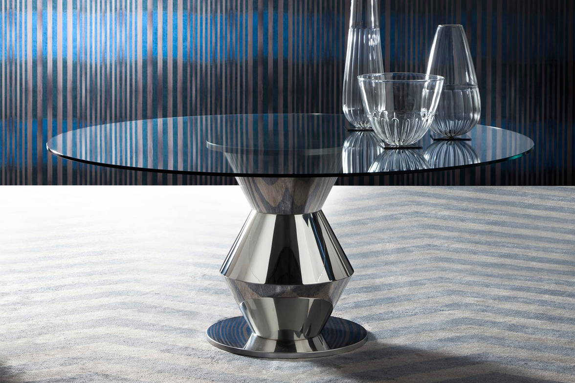 Grand Palais round glass dining table by Costantini Pietro Grand Palais round glass dining table by Costantini Pietro