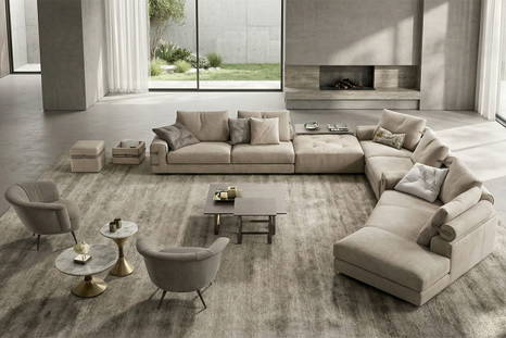 Gregory XL sectional sofa peninsula by Gamma