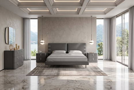 The Gregory bed with matching nightstand.