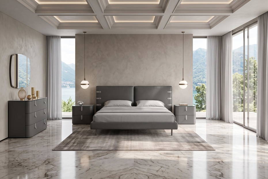 The Gregory bed with matching nightstand.