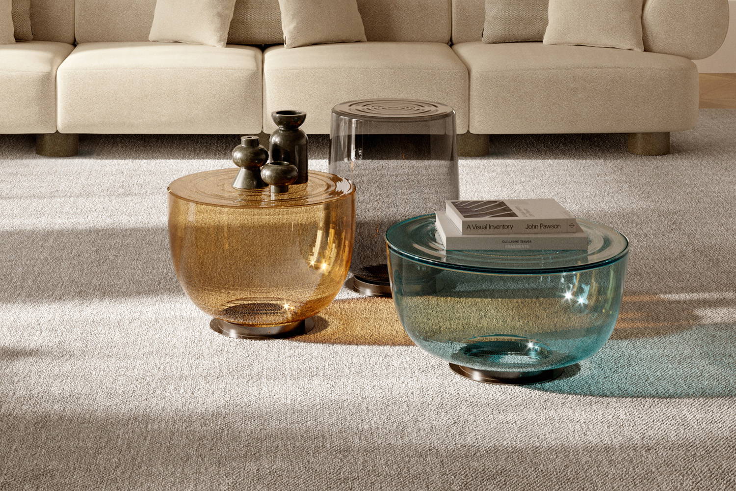 H2O end table designed by Studio F+B for Bontempi Casa
