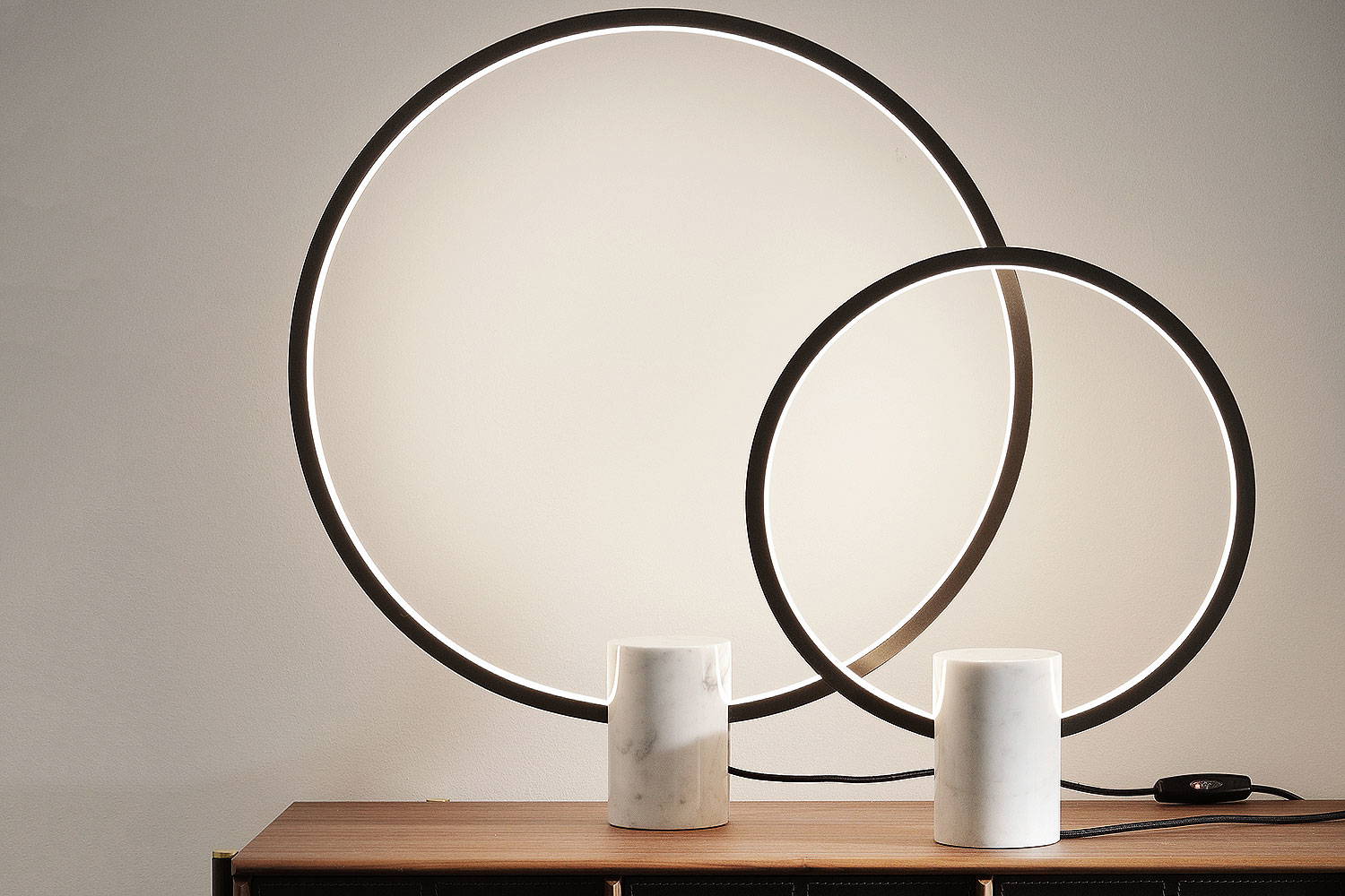 Halo table lamps by Porada