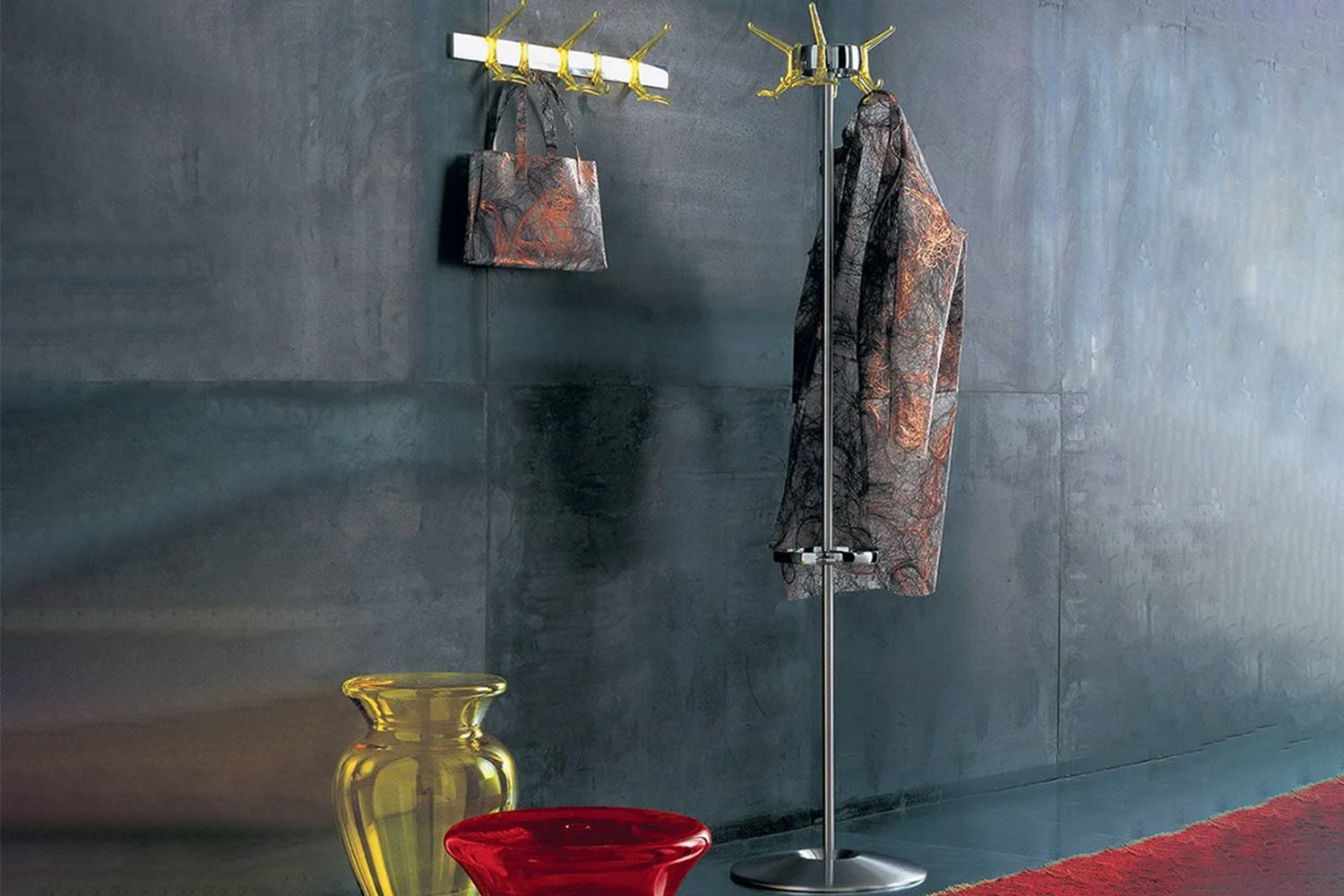 Hanger Coat Racks by Kartell, finished with transparent citron yellow