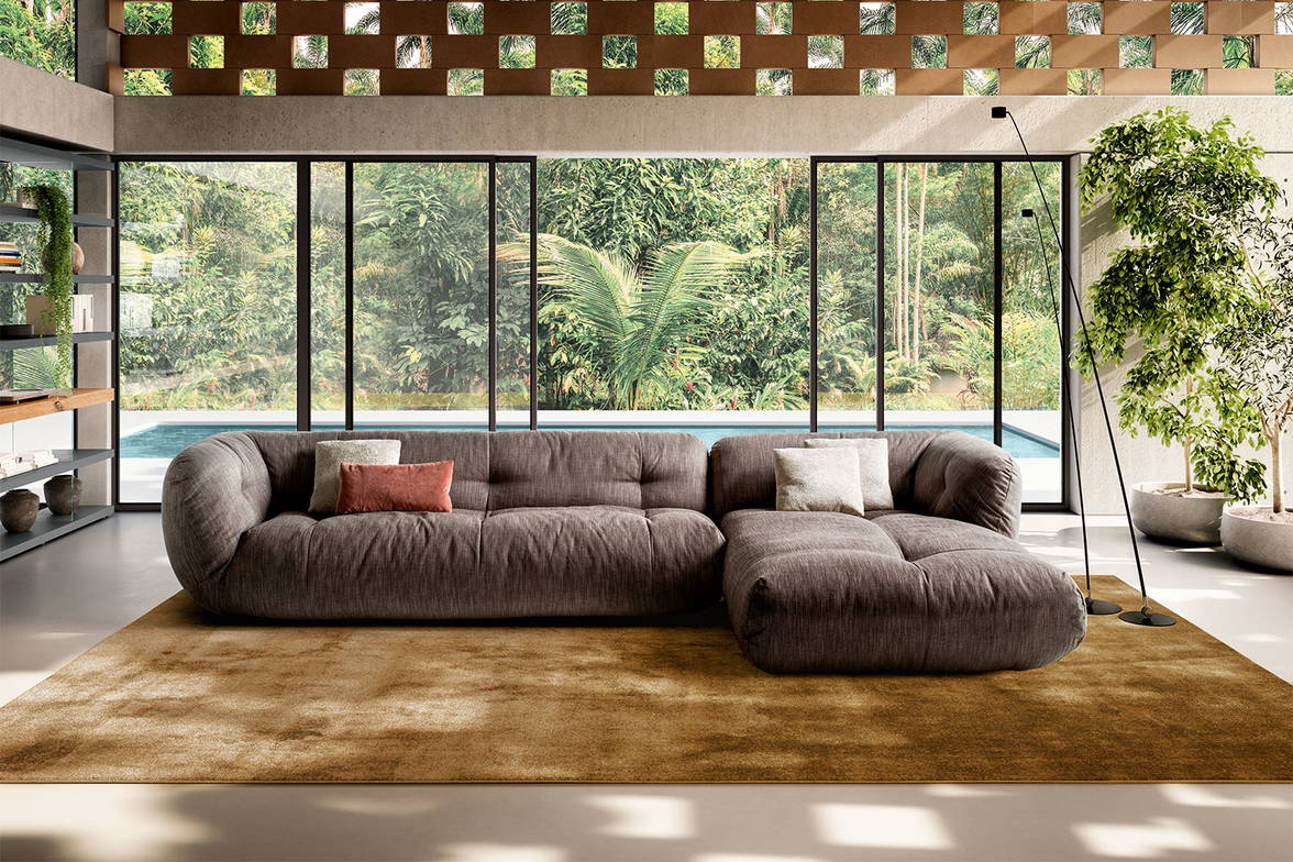 Happening 1485 sectional sofa with chaise by Daniele Lago for Lago Happening 1485 sectional sofa with chaise by Daniele Lago for Lago