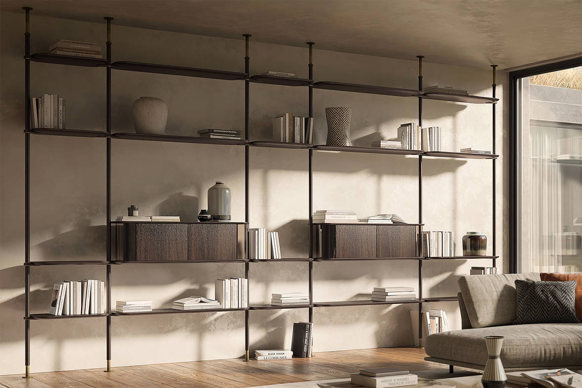 Harbour Bookcase ceiling mounted composition #3. Harbour Bookcase ceiling mounted composition #3.