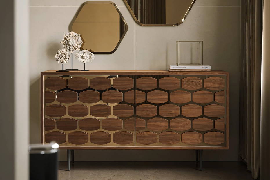Honey Sideboard with two doors