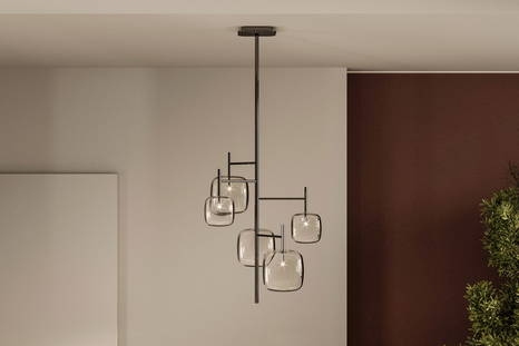 5 pendant version of the Hyperion suspension light.
