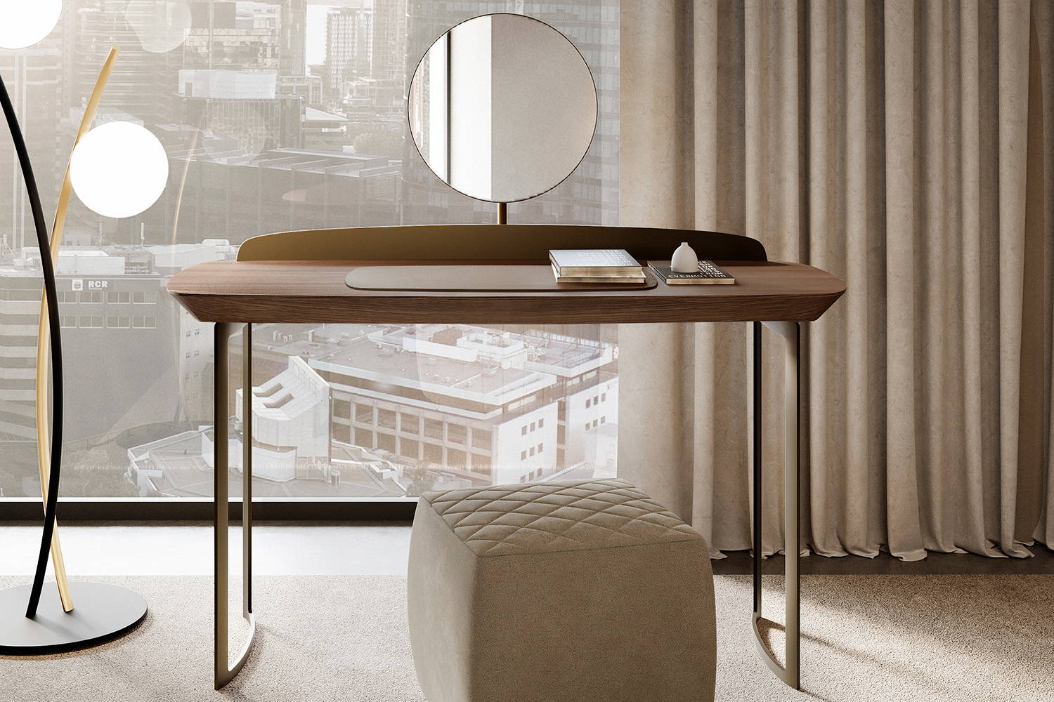 Icon vanity desk designed by Ollen Pal for eforma
