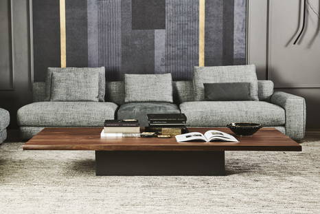 Idem coffee table with a Canaletto Walnut top