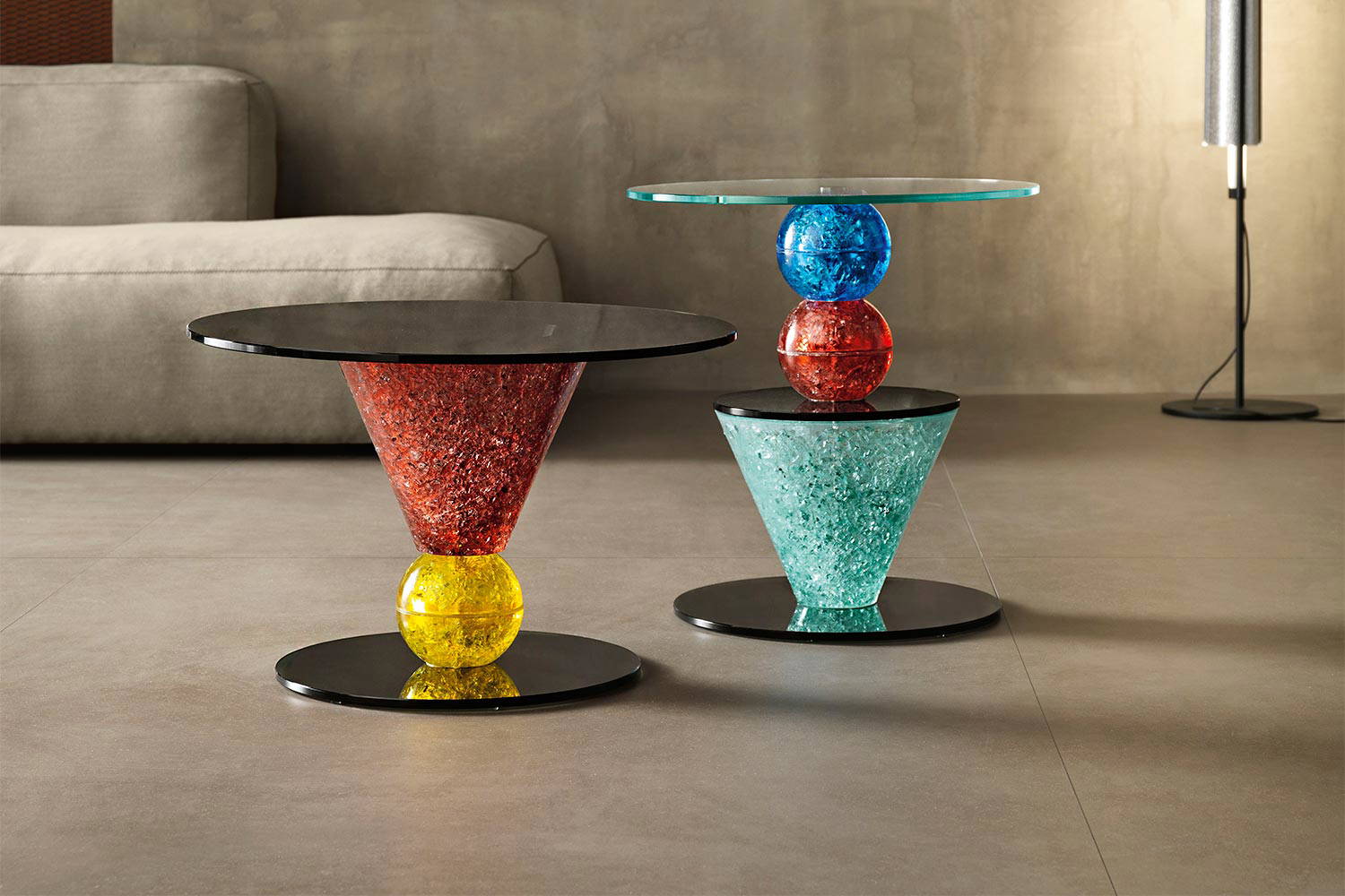 II Paese delle Meraviglie end tables: Maramao and Marameo
