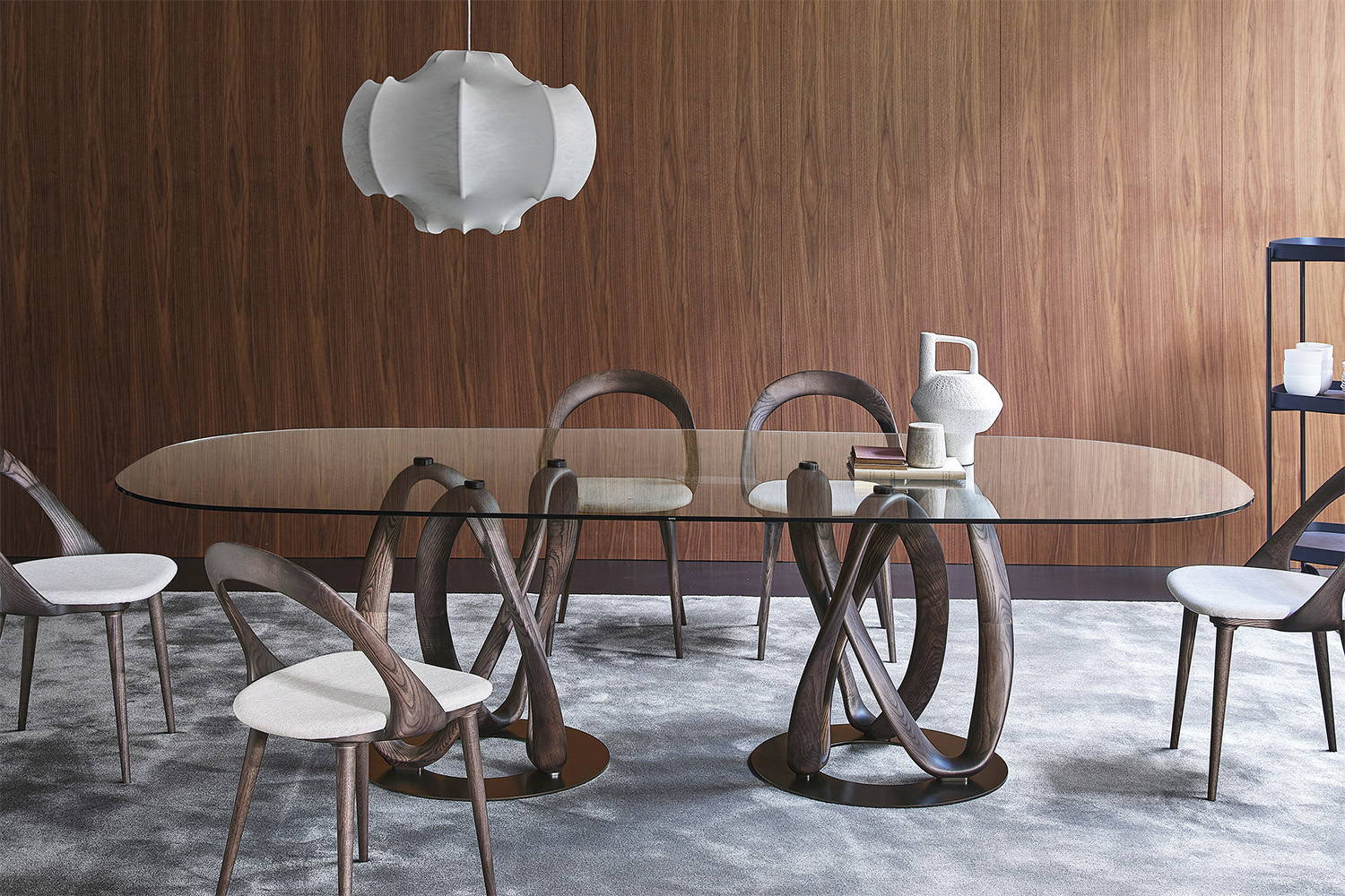 Infinity Double Pedestal Dining Table by Porada | room service 360°