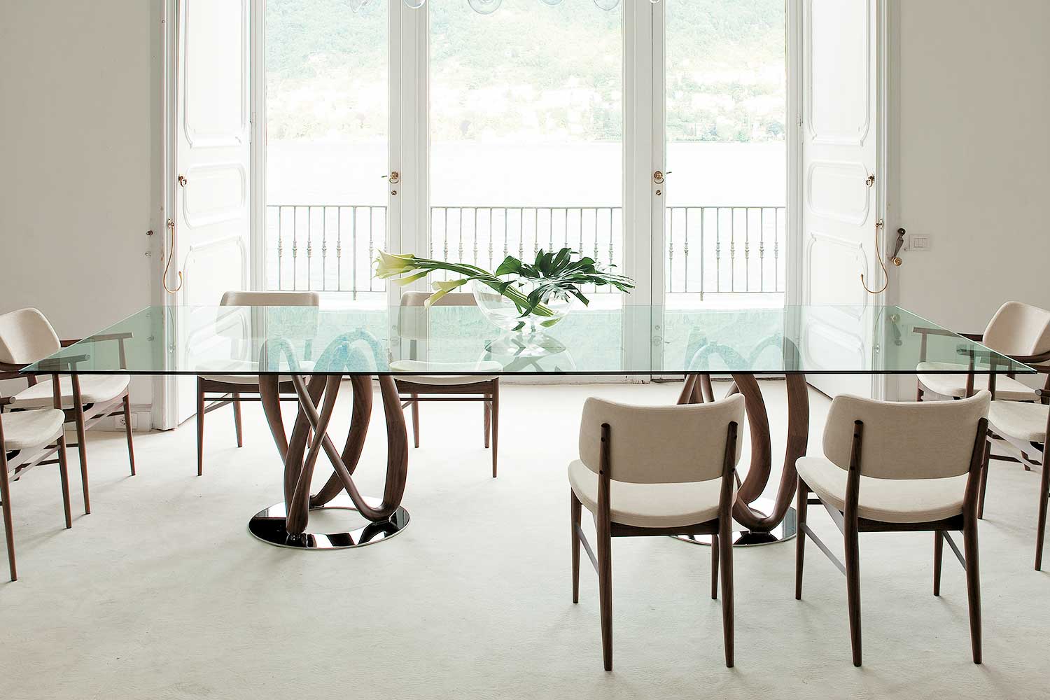 Infinity Double Pedestal Dining Table by Porada | room service 360°