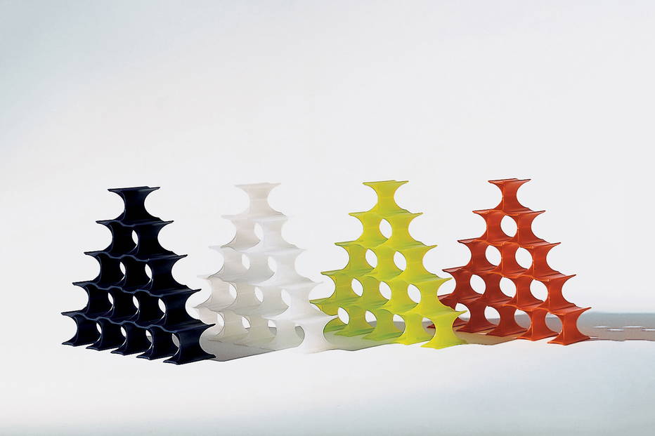 Infinity wine racks available in different colors