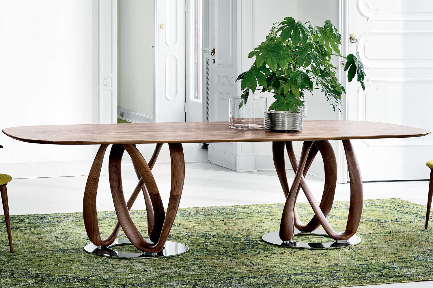 Infinity Wood Double Pedestal Dining Table by Porada | room