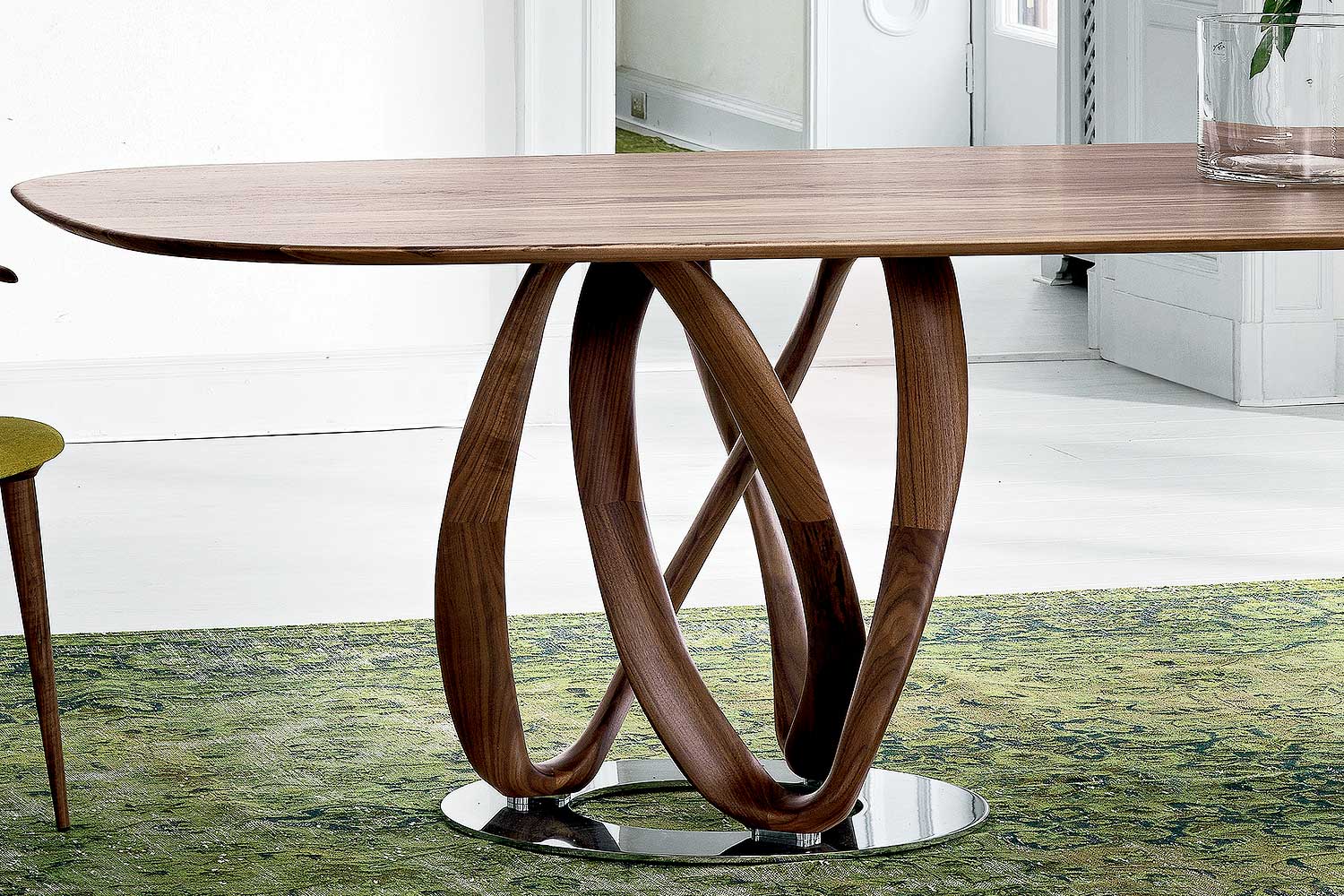 Infinity Wood Double Pedestal Dining Table by Porada | room