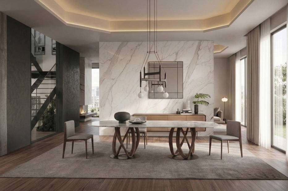 Infinity Double Pedestal Dining Table