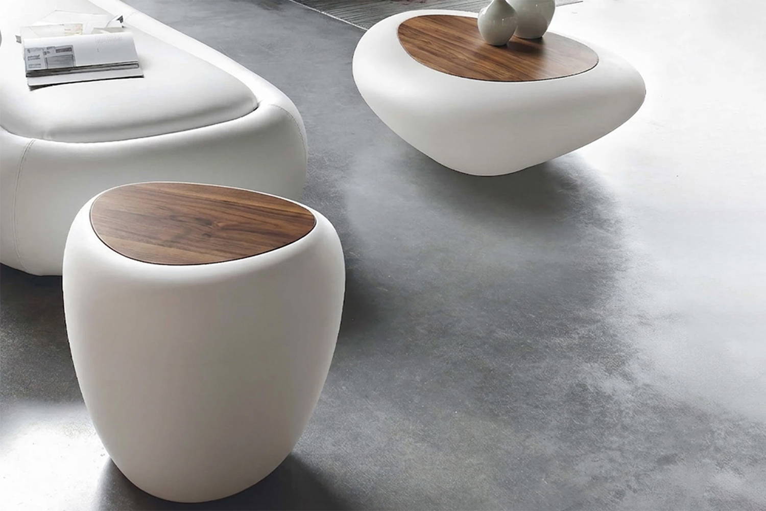 Ios end table by Tonin Casa with the matching coffee table
