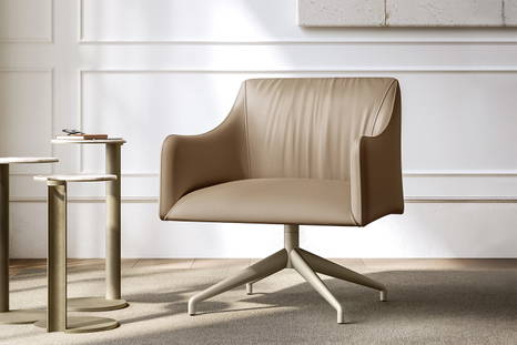 Isidora swivel lounge chair designed by Antoy Filips for eforma