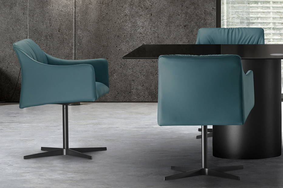 Isidora swivel dining chair designed by Antoy Filips for eforma