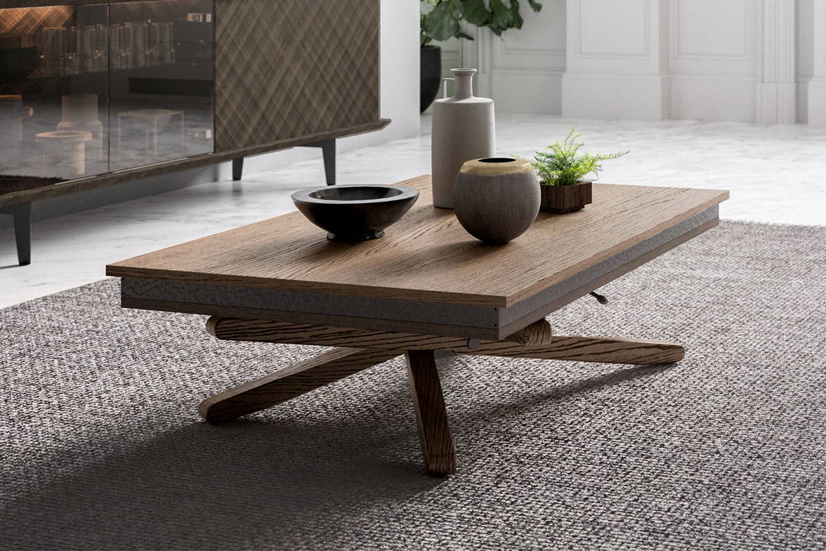 Jolly Transformable Coffee Table by Ozzio Italia Jolly Transformable Coffee Table by Ozzio Italia
