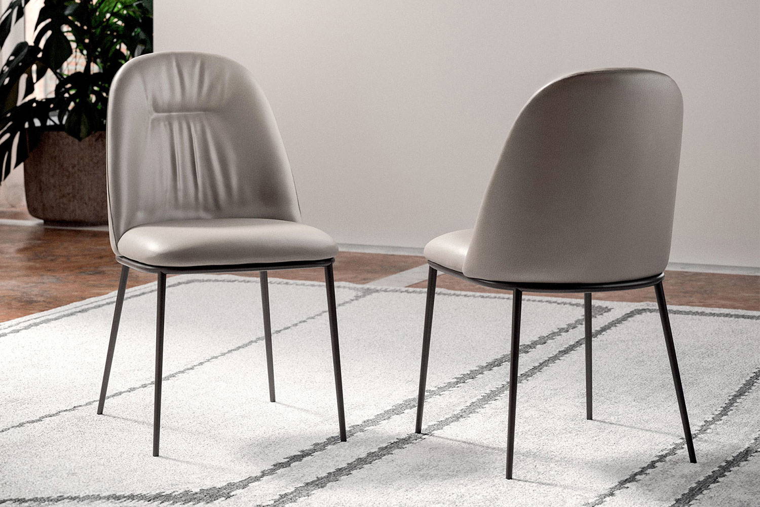 Juliette Dining Chairs, front and back view