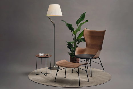 K/Wood Leather Lounge Chair