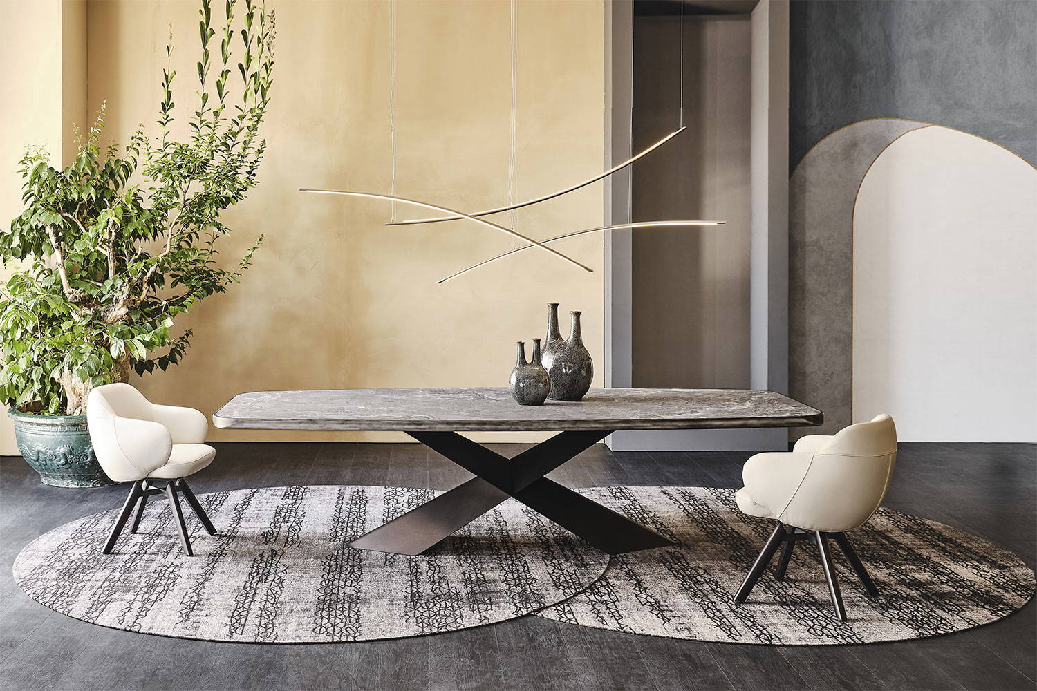 Katana Linear Suspension Composition Quickship by Cattelan Italia
