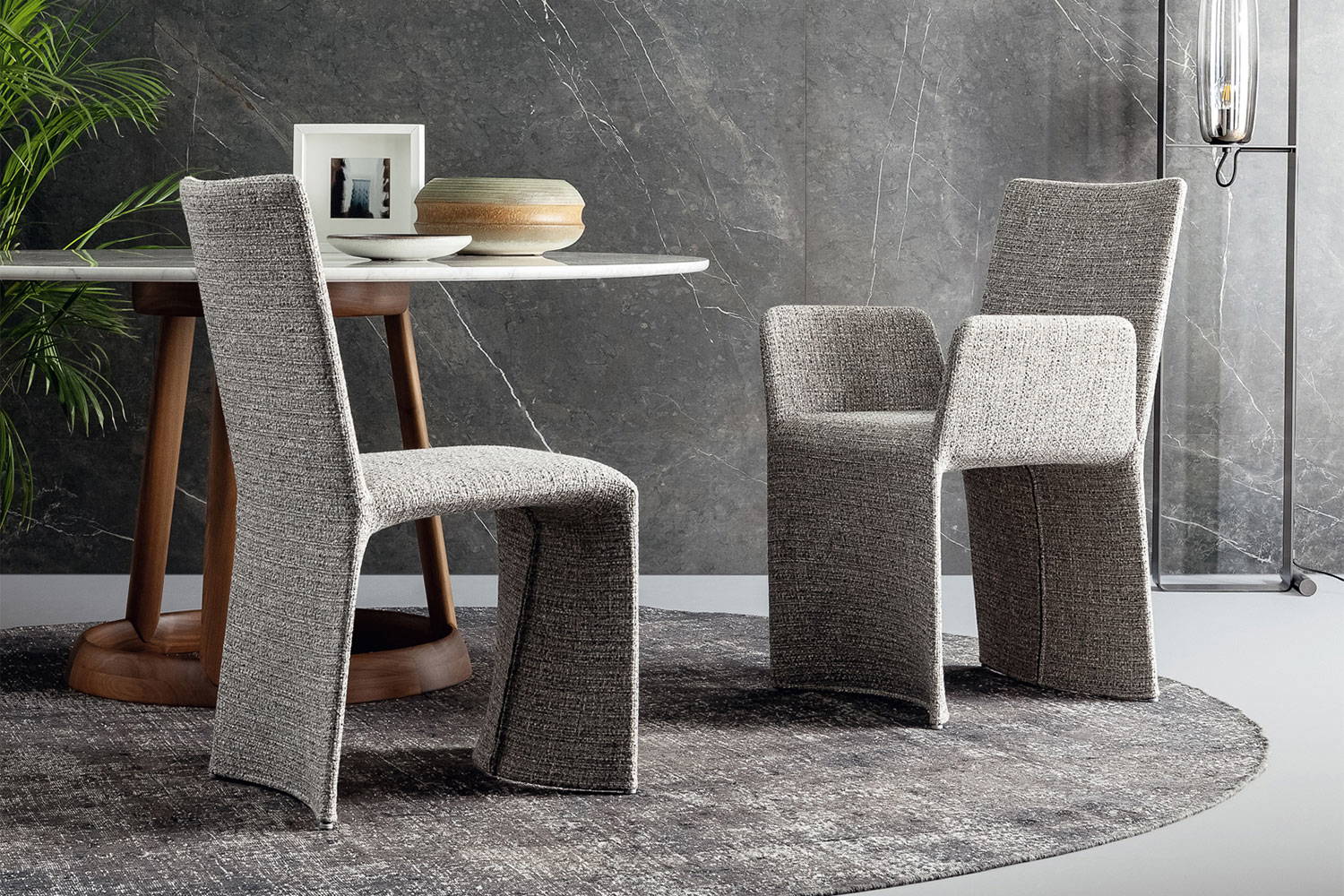 Ketch dining chairs with and without arms 