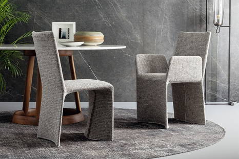 Ketch dining chairs with and without arms 