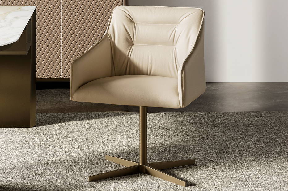 Kira swivel dining chair designed by Antoy Filips for eforma