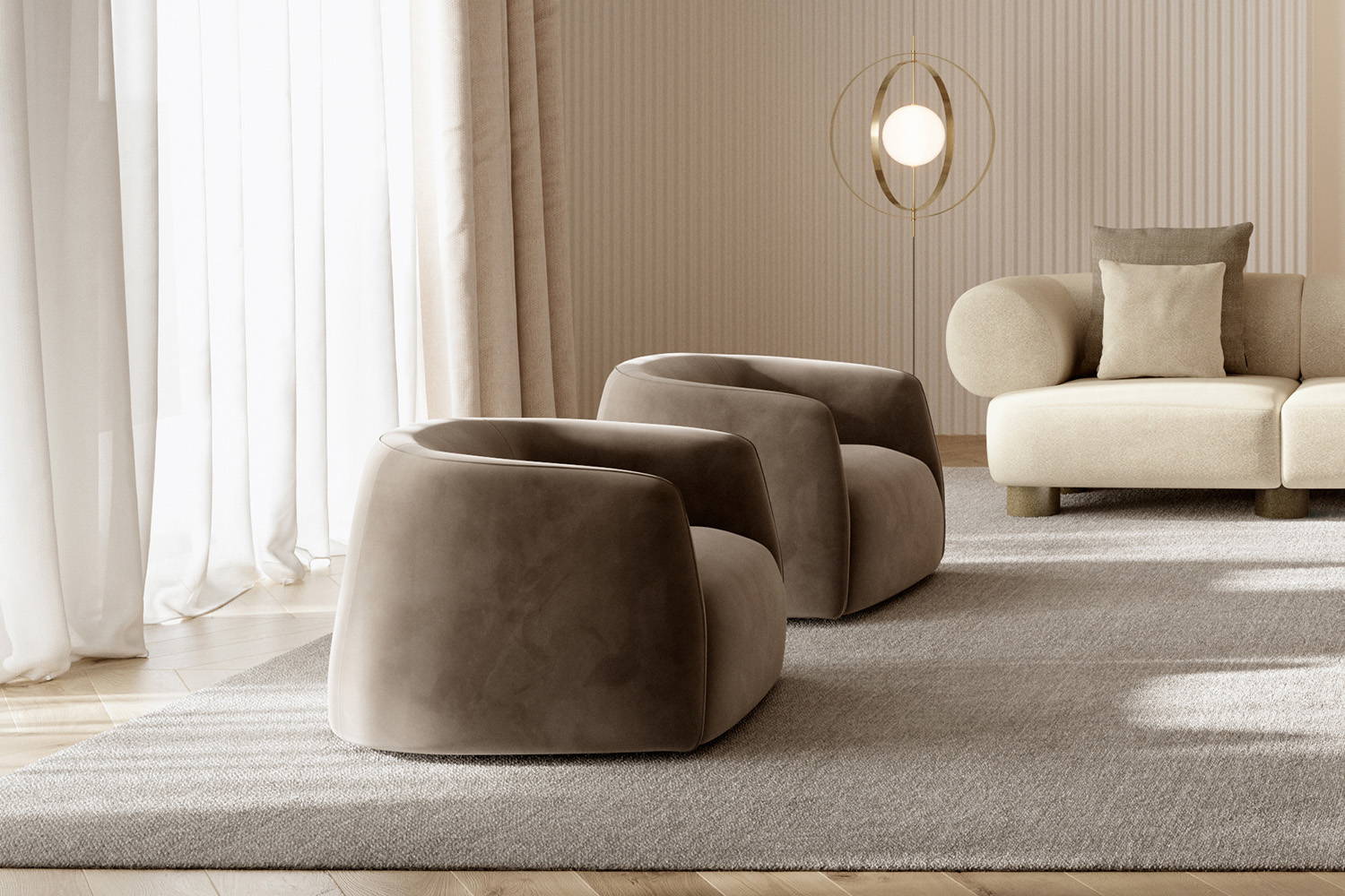 Kodi armchair is easily customized