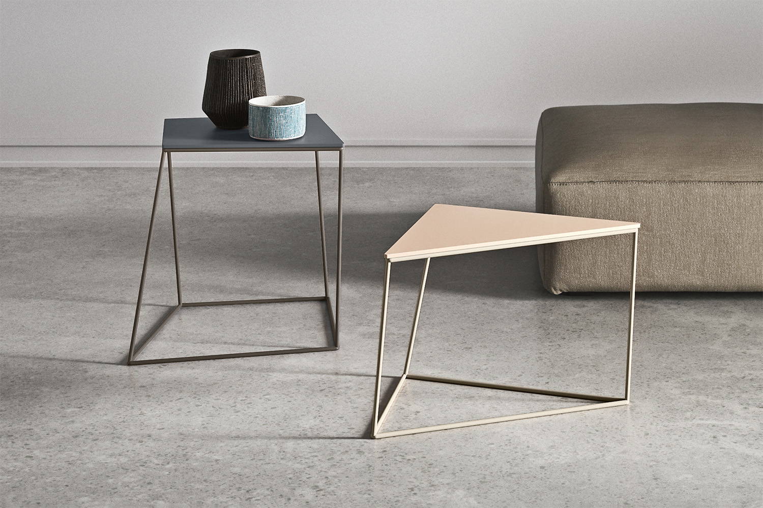 Kona end tables by Presotto in a living area