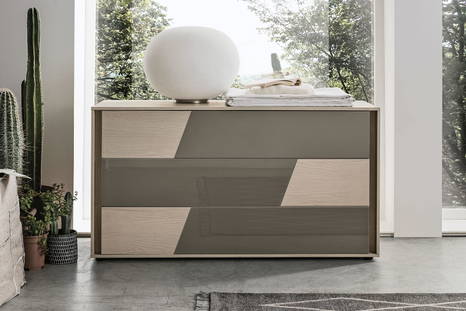 Kross dresser in colored wood finish by Tomasella