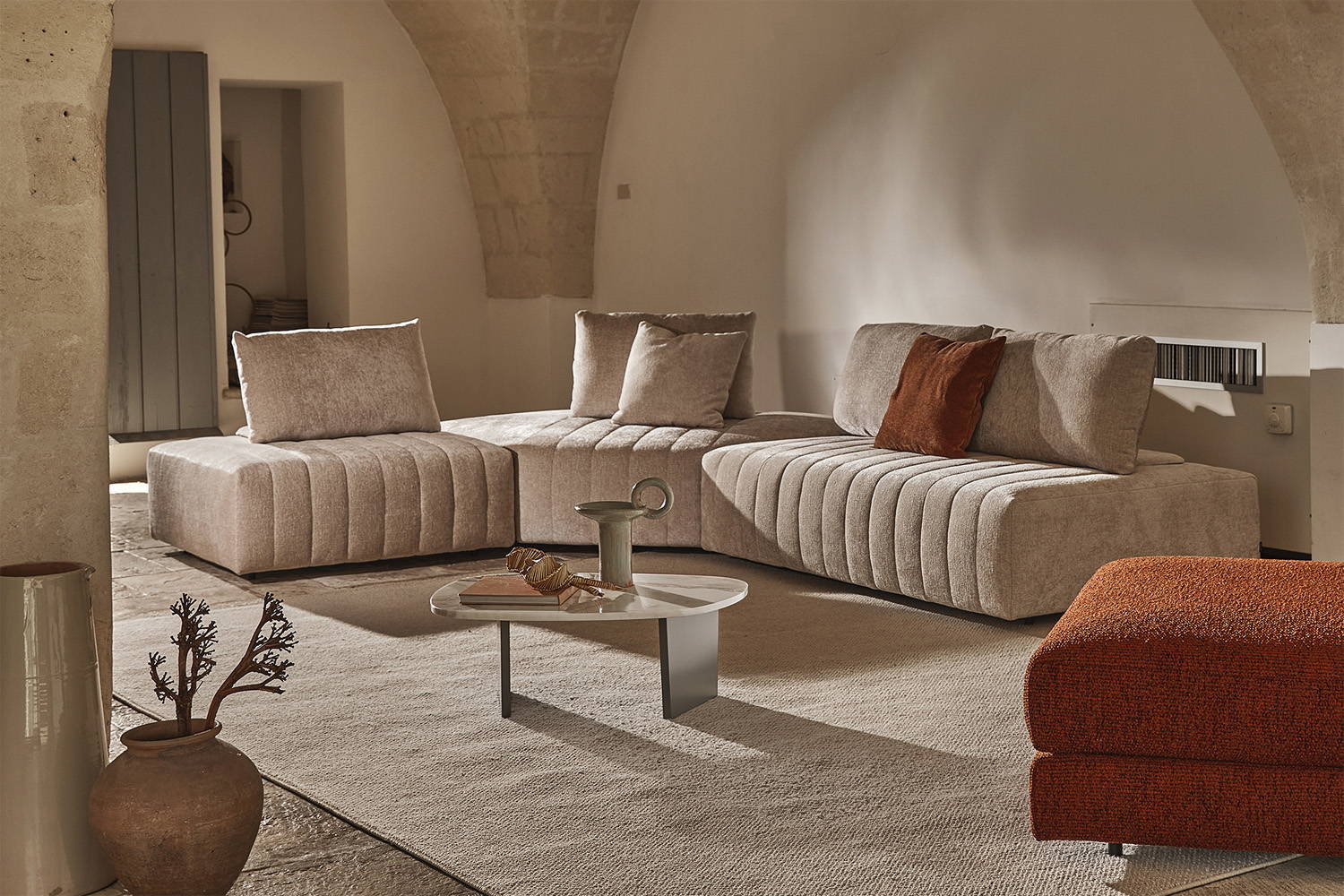 Kuba Armless Corner Sectional Sofa