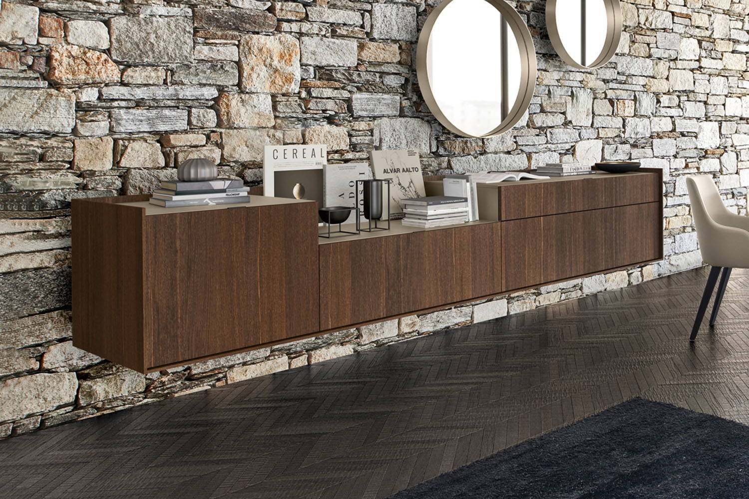 Lampo L7C11 Wall-Mounted Sideboard