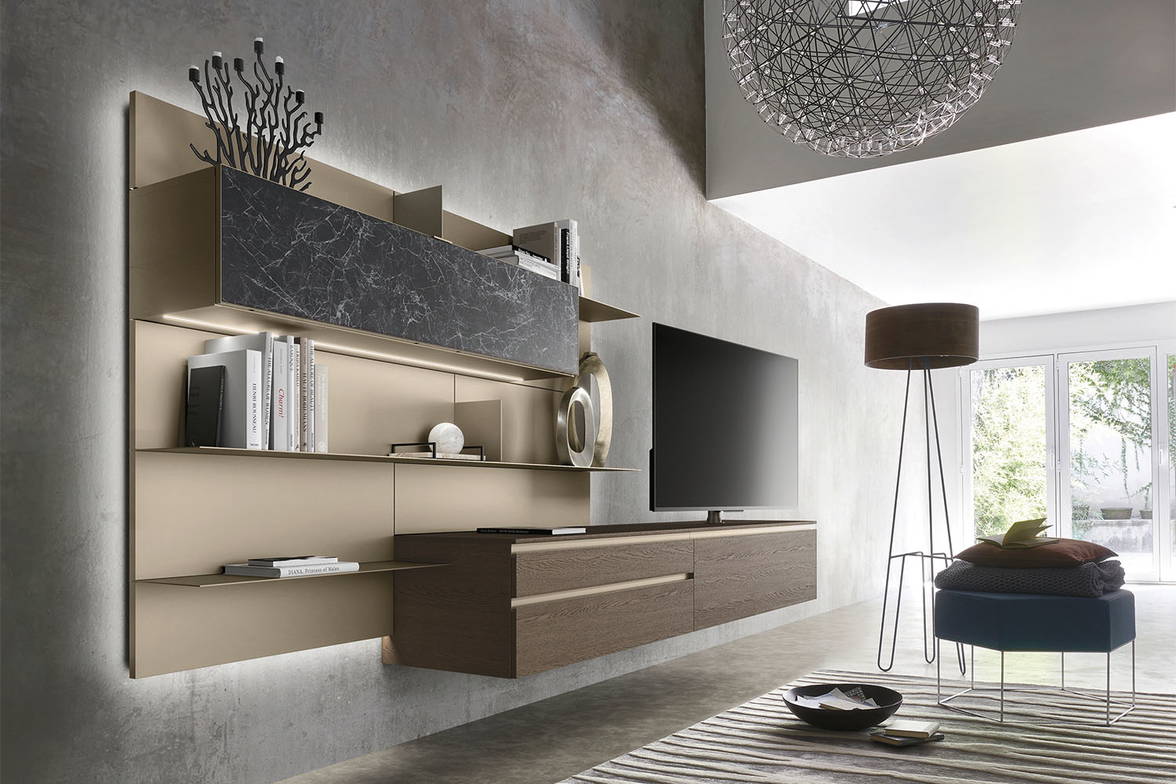Lampo L7C27 Wall Unit by San Giacomo (optional LED lights) Lampo L7C27 Wall Unit by San Giacomo (optional LED lights)
