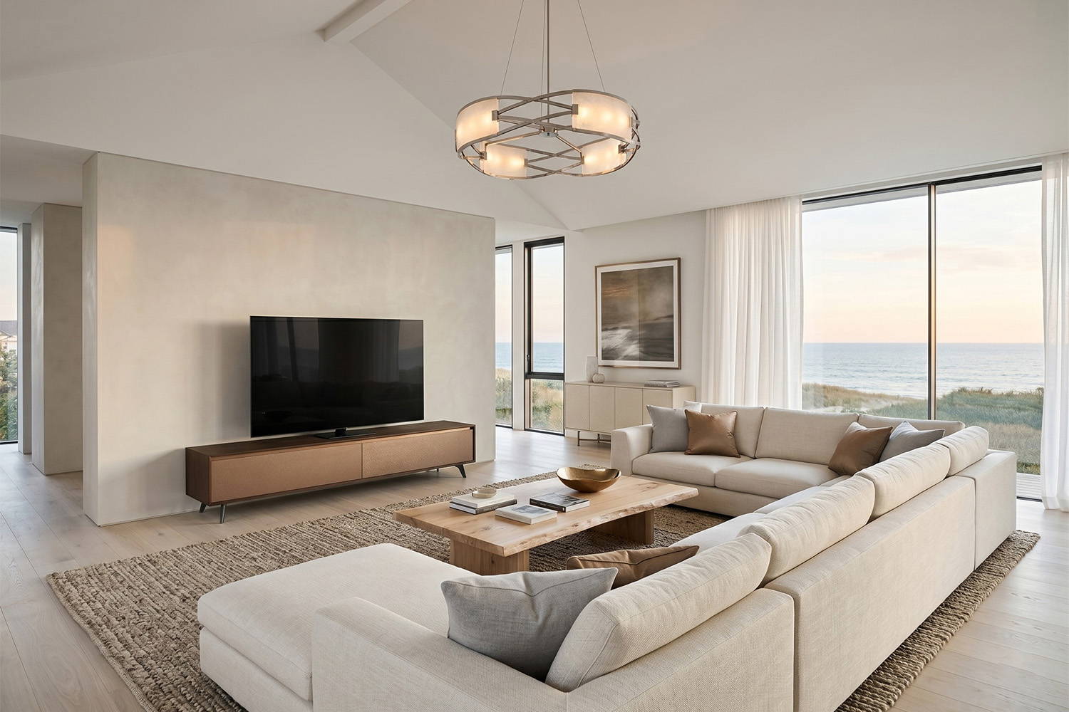 Lampo L7C46 TV Stand in modern living room 