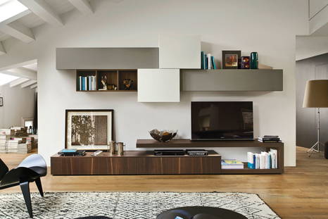 Lampo L7C57 wall unit by San Giacomo in a living area