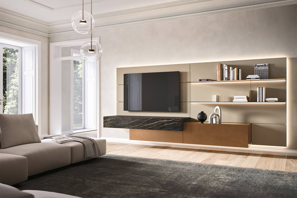 Lampo L7C63 Wall Unit by San Giacomo (optional LED lights) Lampo L7C63 Wall Unit by San Giacomo (optional LED lights)