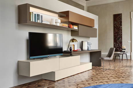 Lampo L7C85 wall unit by San Giacomo angled view