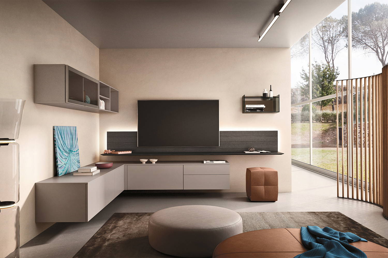 Lampo L7C94 Wall Unit by San Giacomo (optional LED lights)
