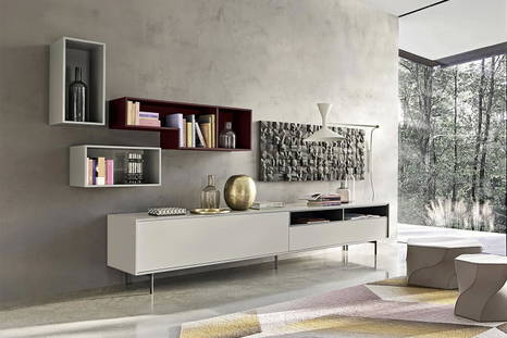 Lampo open TV stand comp. 37 by San Giacomo (wall cabinets are not included)