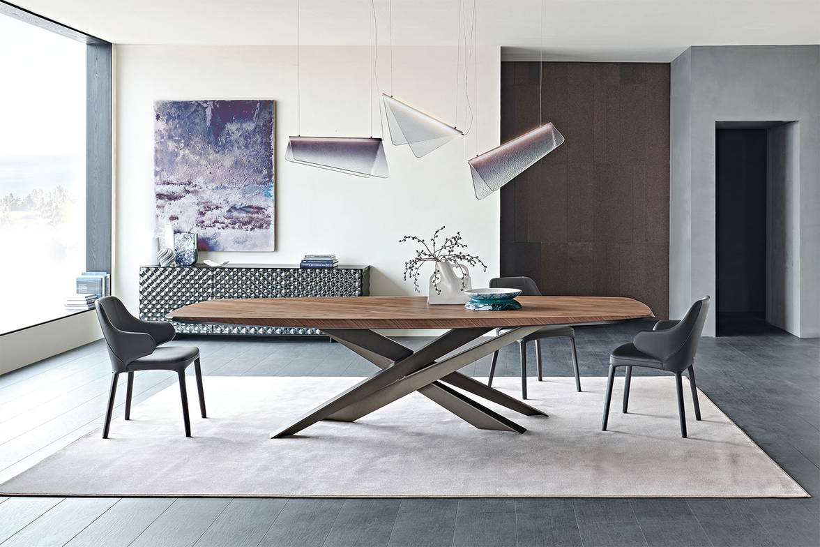 Lancer Masterwood Dining Table by Cattelan Italia Lancer Masterwood Dining Table by Cattelan Italia