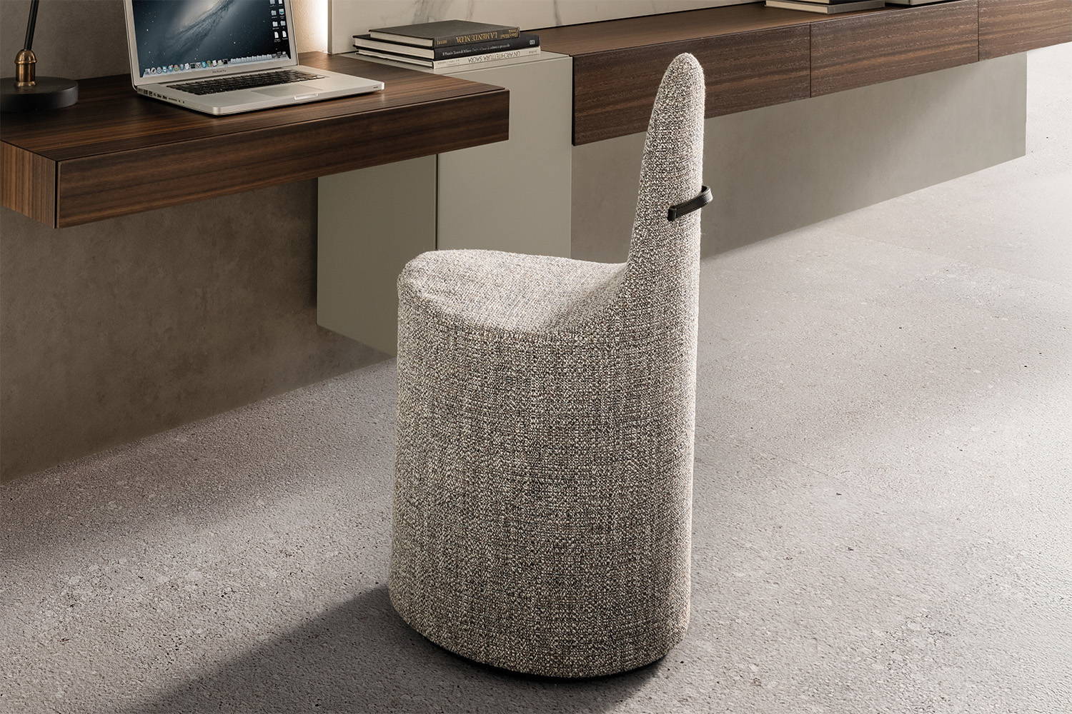 Landscape upholstered side chair from Presotto
