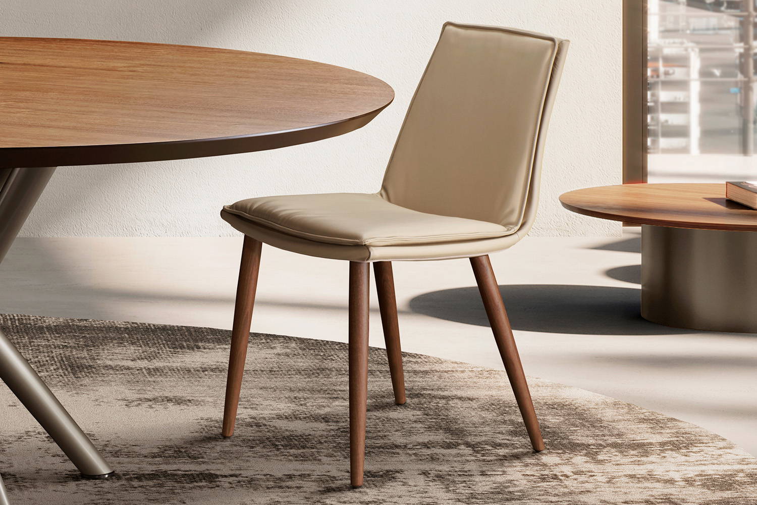 Lara wood dining chair designed by eforma