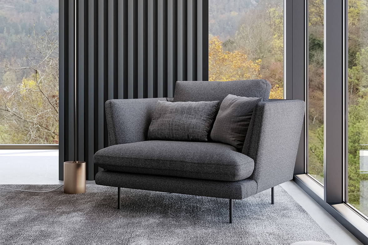 The Lars armchair by Giuseppe Vigano for Bonaldo. The Lars armchair by Giuseppe Vigano for Bonaldo.