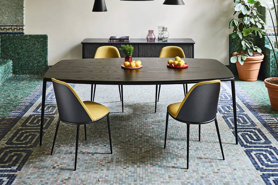 Lea dining table with Lea Wood dining chairs by Midj